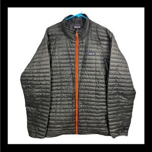 Patagonia Nano Puff Down Jacket Men’s 2XL Primaloft Quilted Puffer Gray Orange